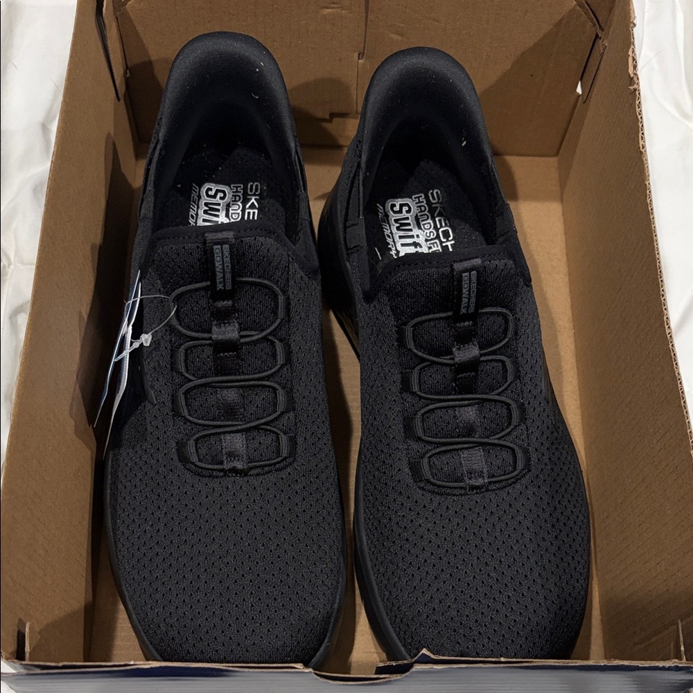 Skechers Black Mesh Sneakers